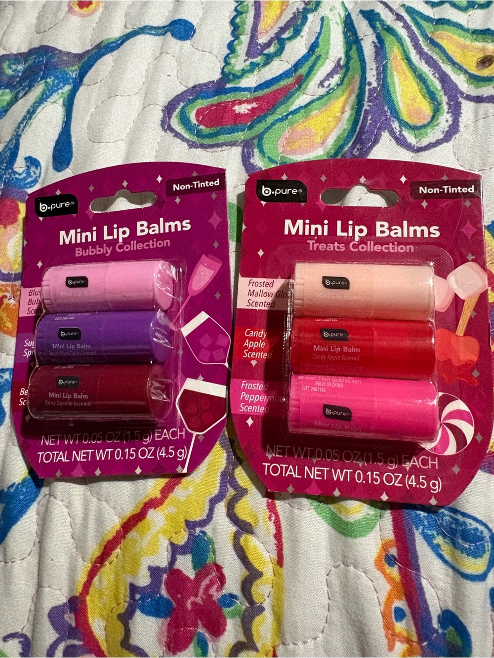 Mini Lip Balms - Assorted Pink & Purple Trio Packs